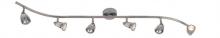  W-466-6 BN - Stingray Collection, 6-Light, 6-Shade, Adjustable Height Indoor Ceiling Track Light